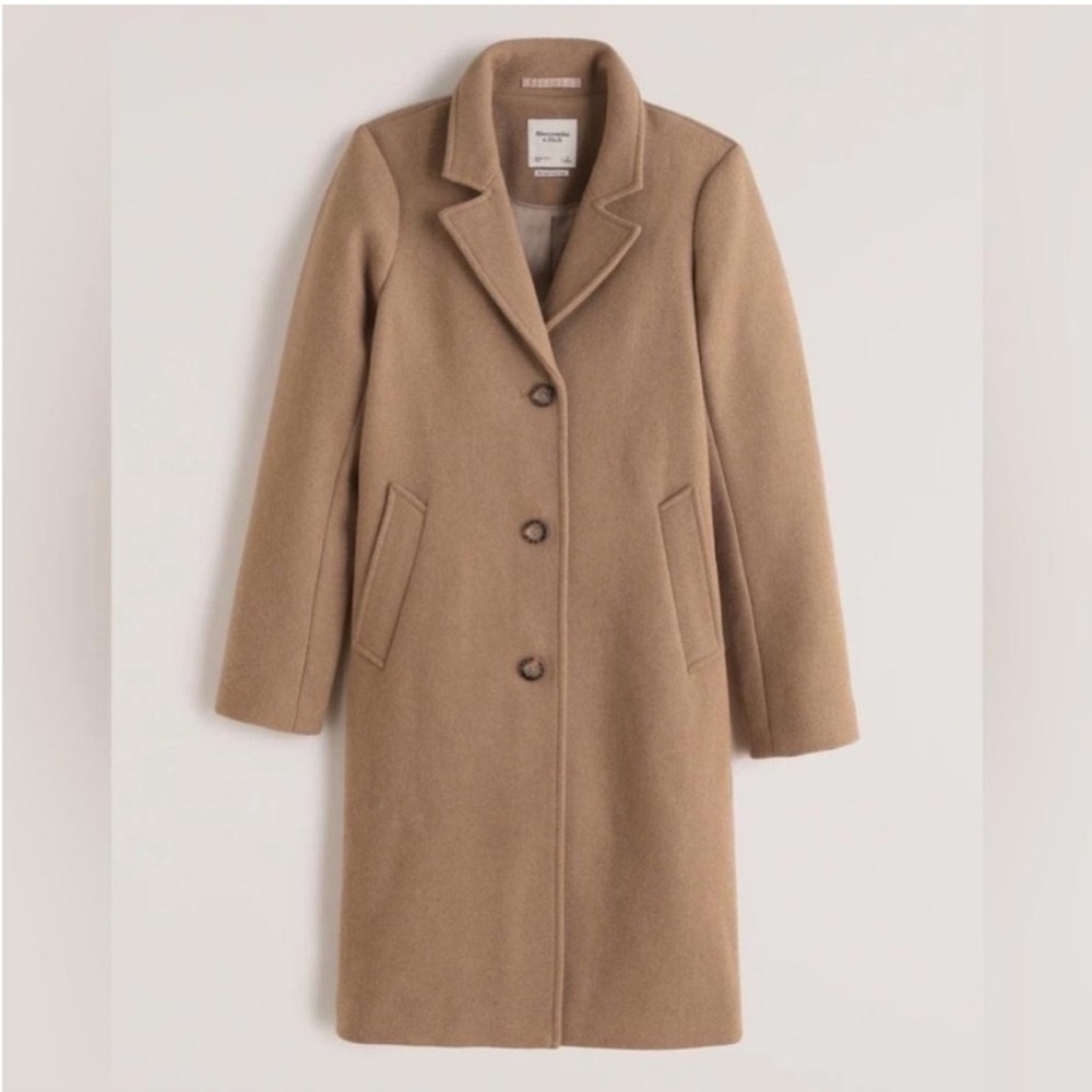 Abercrombie & Fitch Classic Camel Trench Coat